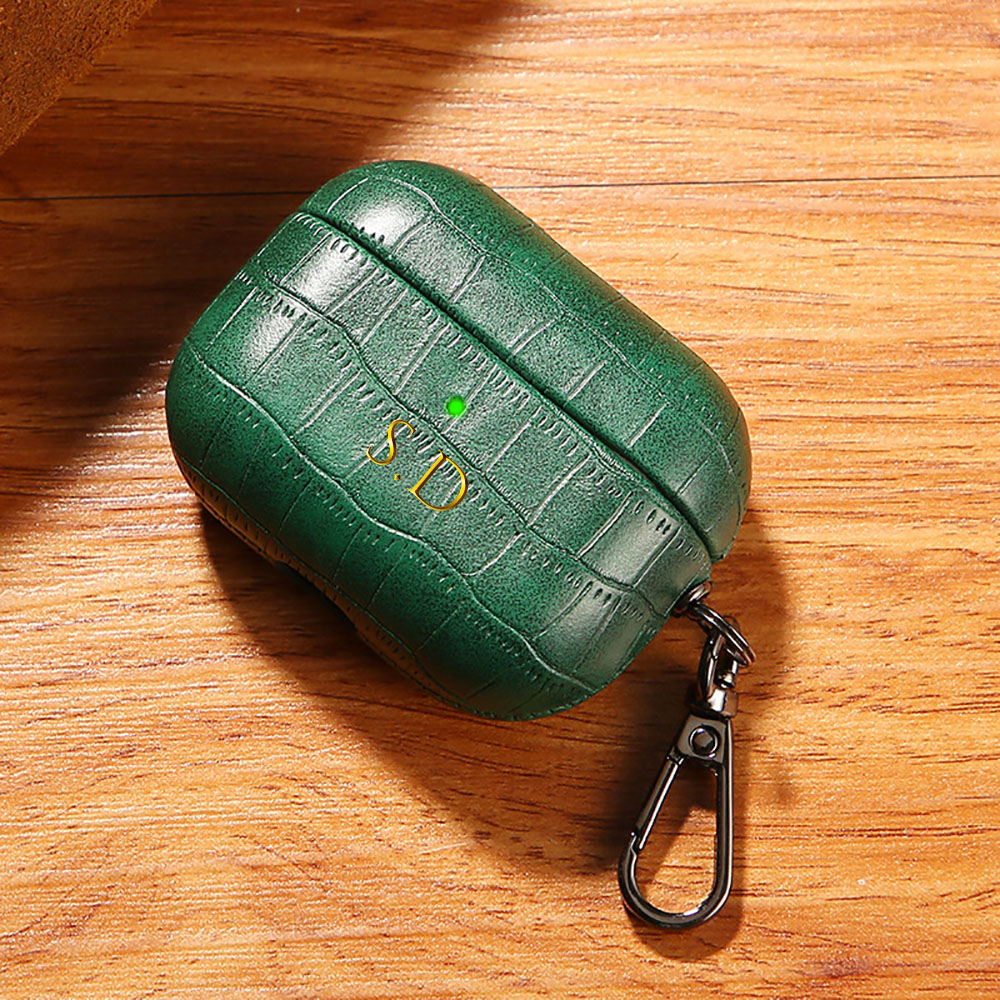 Monogram Keychain Leather - Per Airpods 1 2 3 4