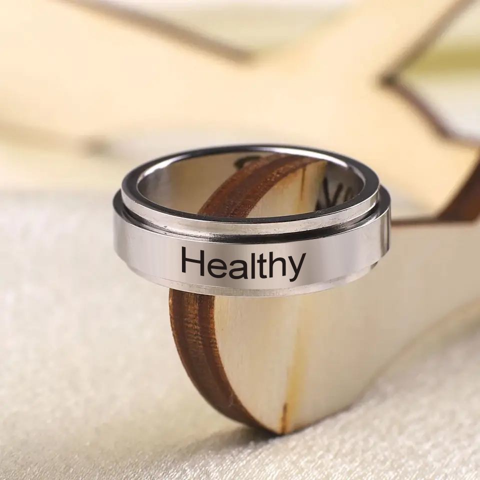 Initial Ring Custom - Anello Antistress COOLTIME Personalizzato con Nome