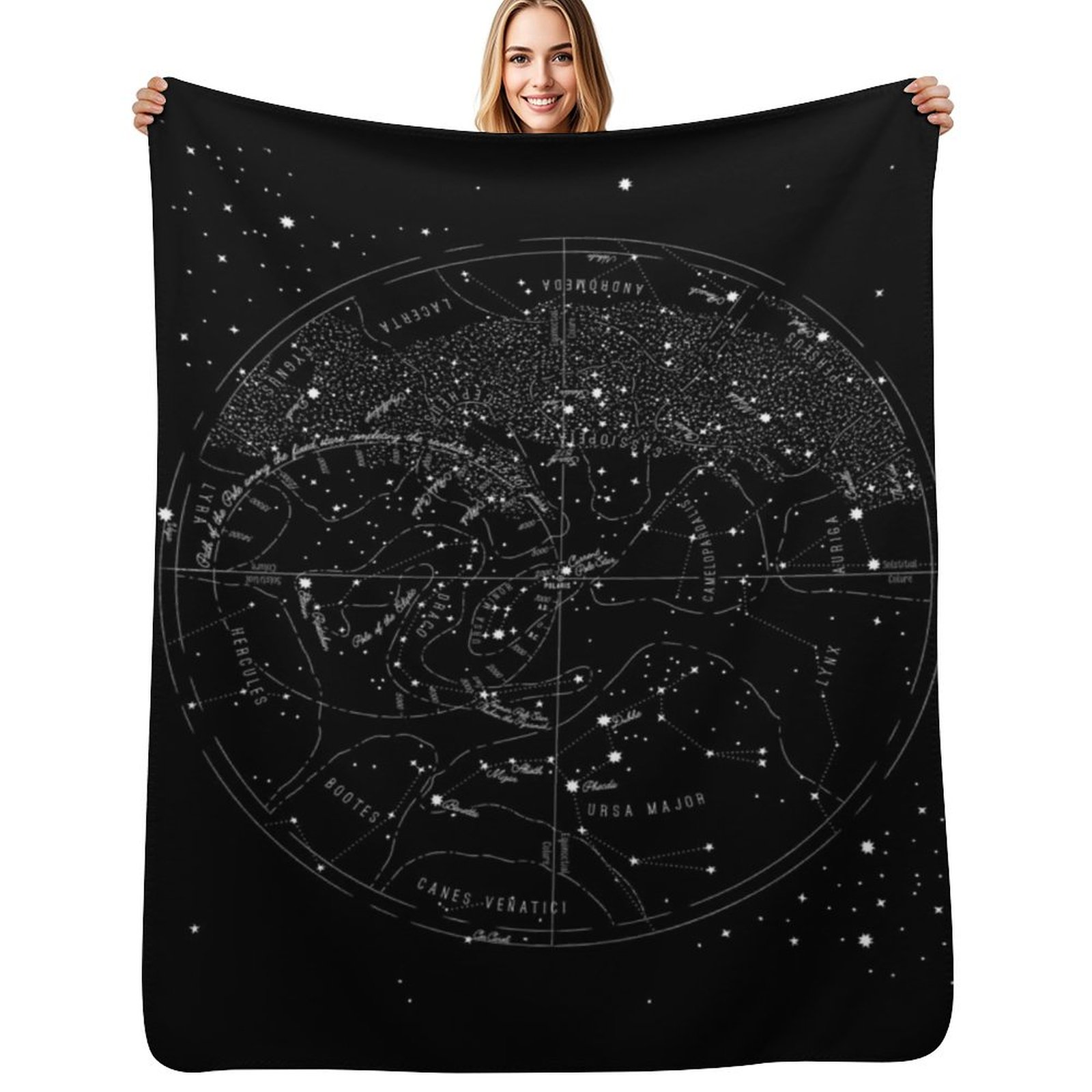 Custom Star Map - Coperta Decorativa Vintage con Mappa Stellare