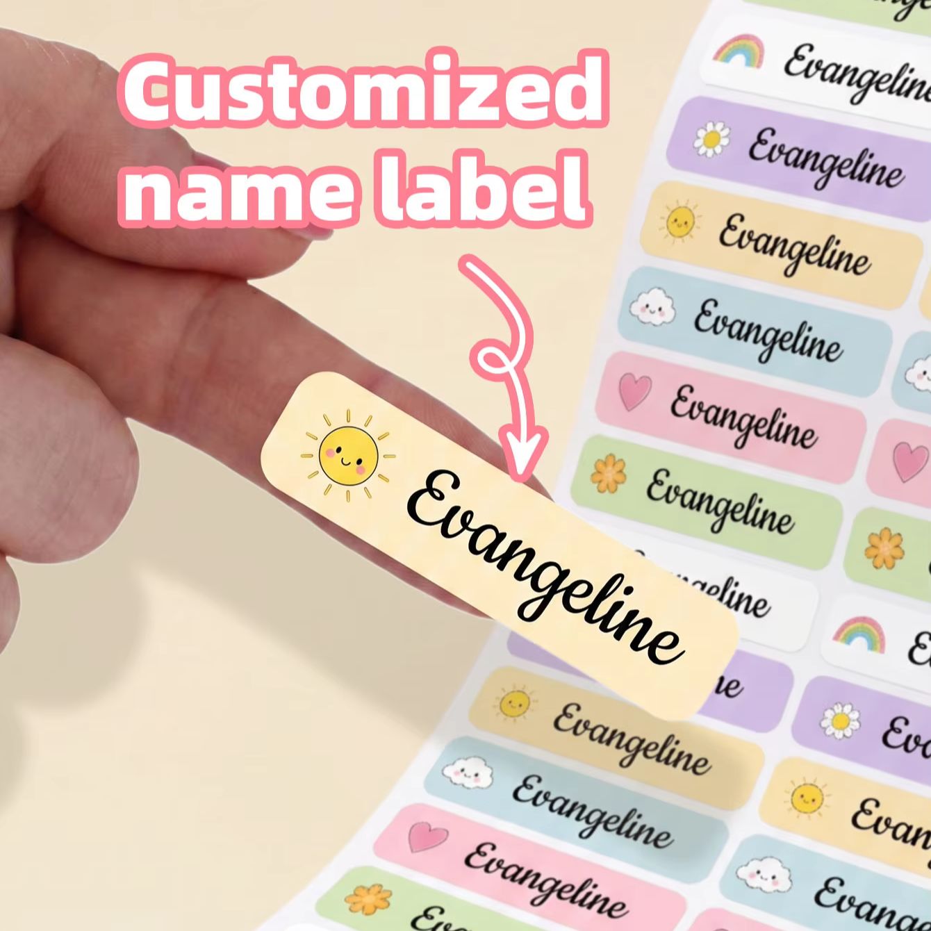 Personalized Name Box - 1-220 Pezzi Adesivi Personalizzati con Nome,