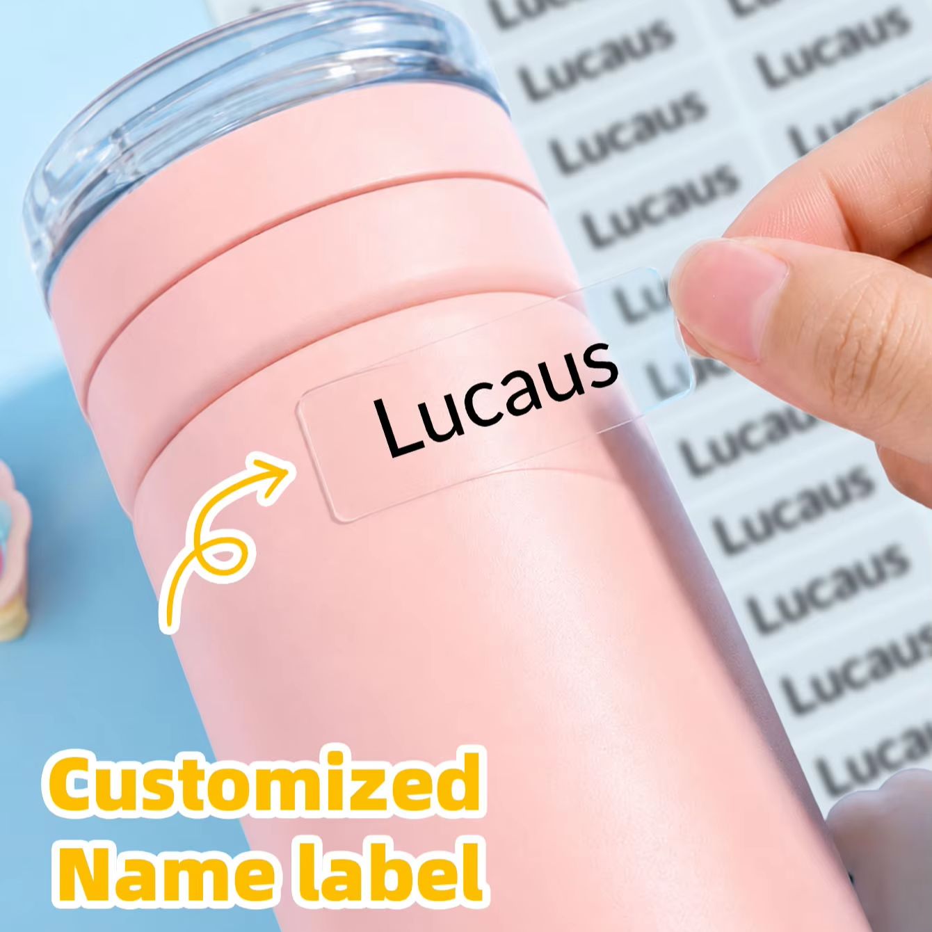 Personalized Name Box - 1-300 adesivi personalizzati con nome, etichette
