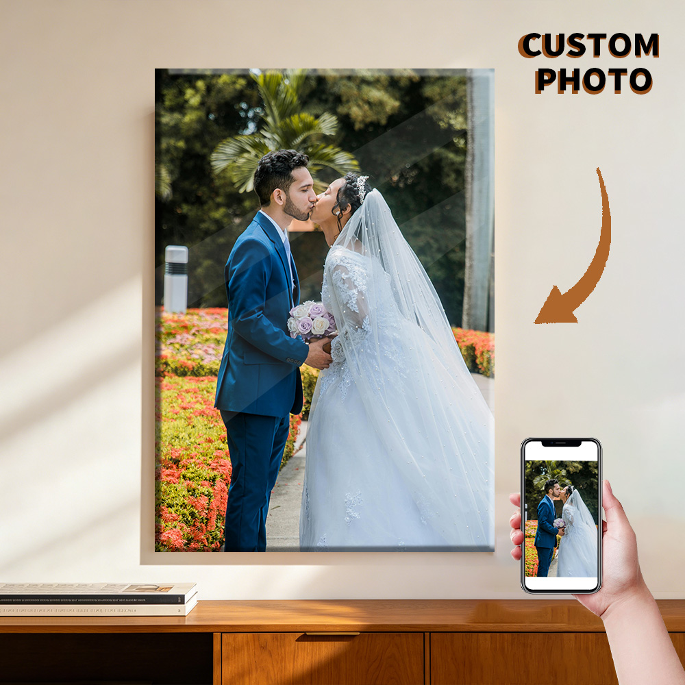 Engraved Wood Frame - 1 pezzo di foto personalizzate su