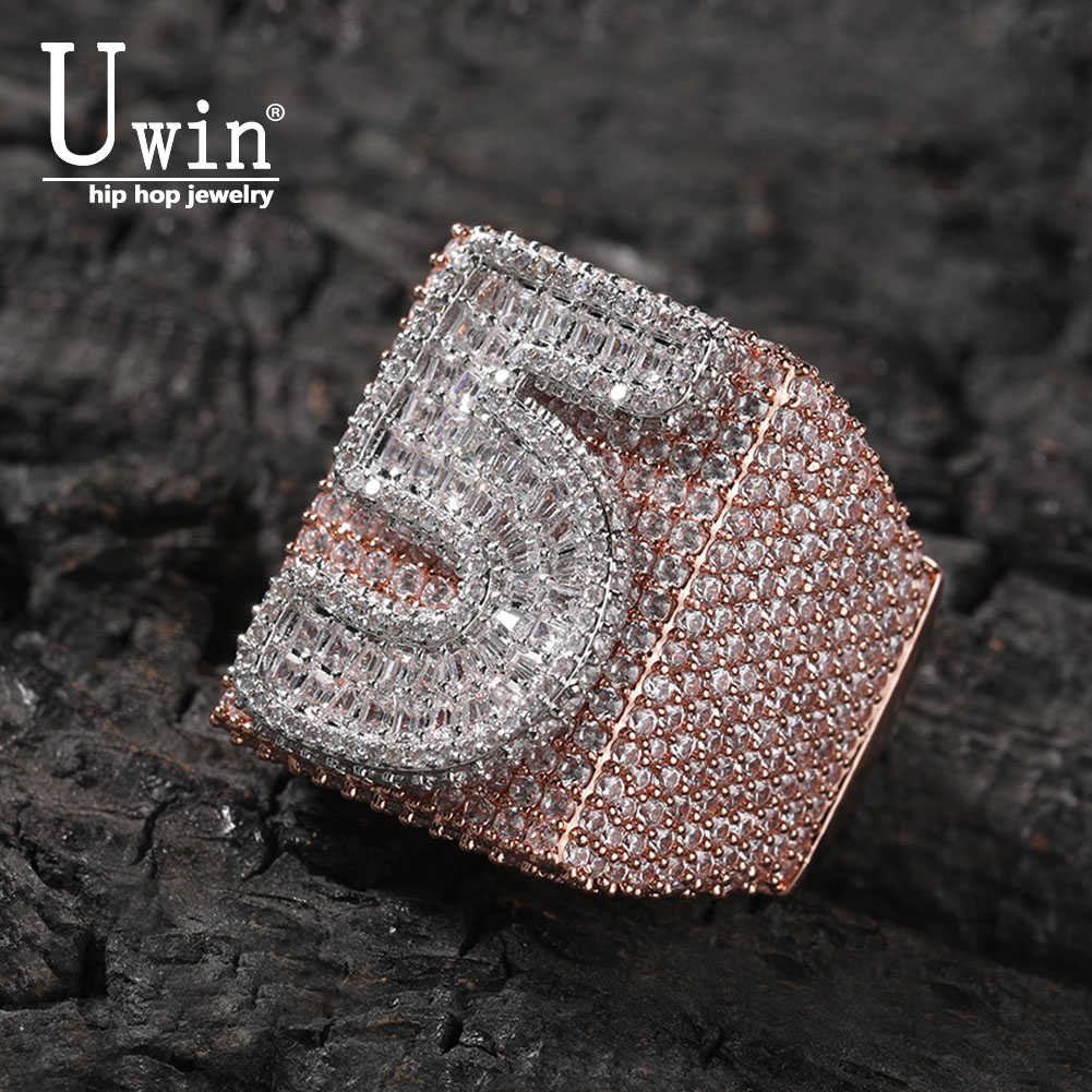 Initial Ring Custom - Anelli Personalizzati Uwin Big Square con