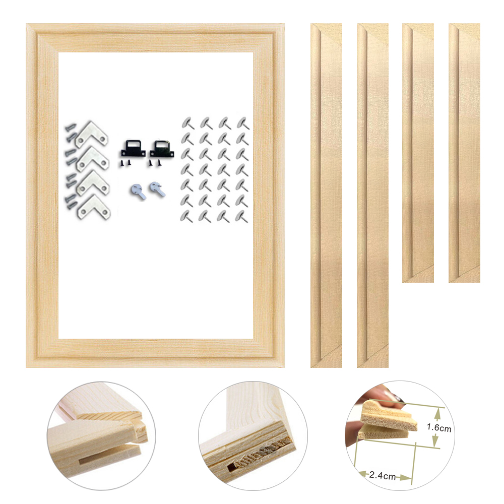 Engraved Wood Frame - 30x40 50x70 70x100cm Cornice su tela