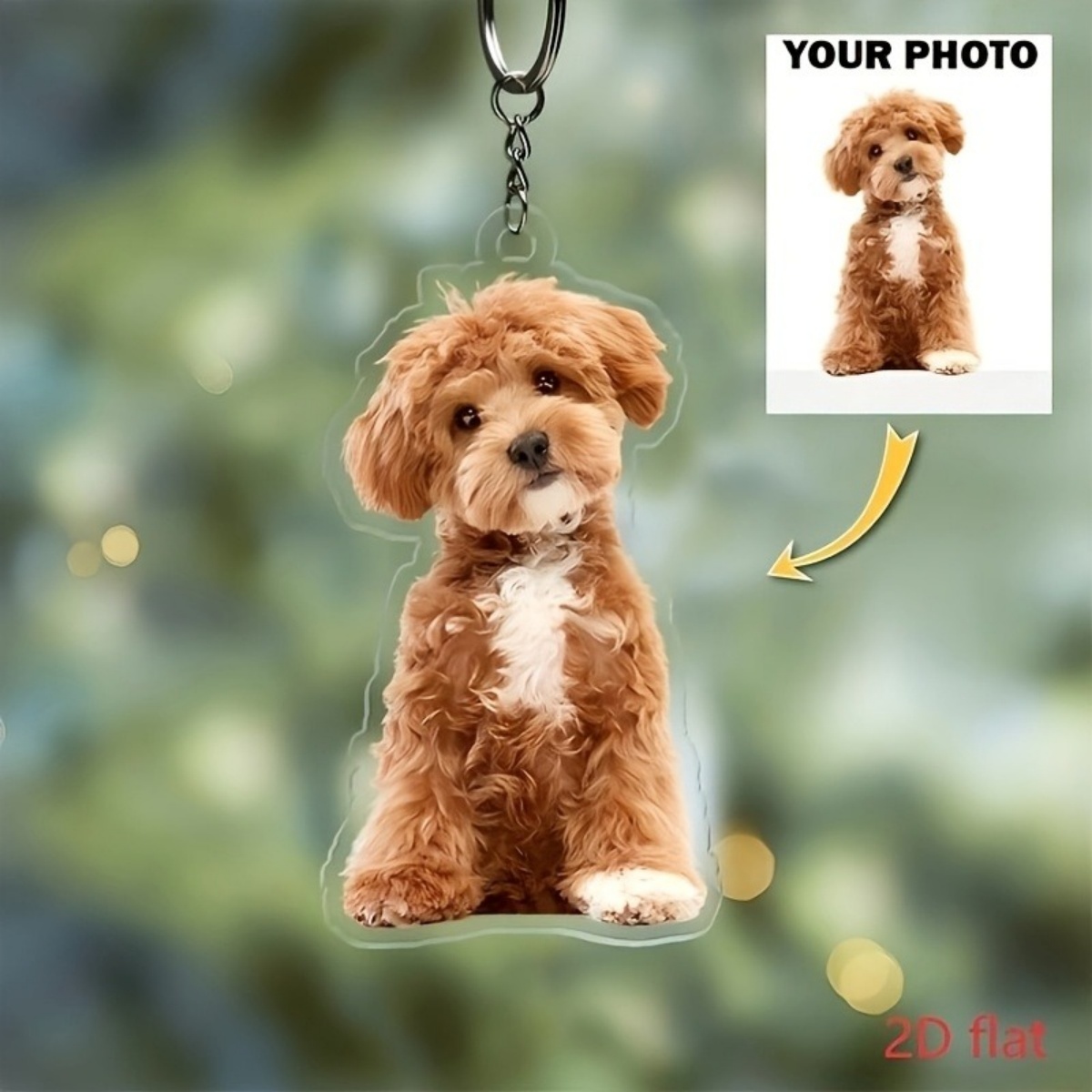 Pet Portrait Custom - Portachiavi Personalizzato con Foto - Portachiavi