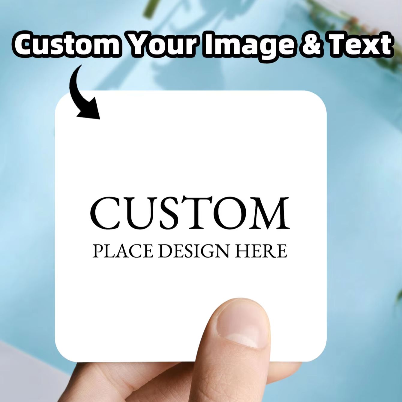 Personalised Candle Label - 1-100 Pezzi Adesivi Quadrati Personalizzati Impermeabili