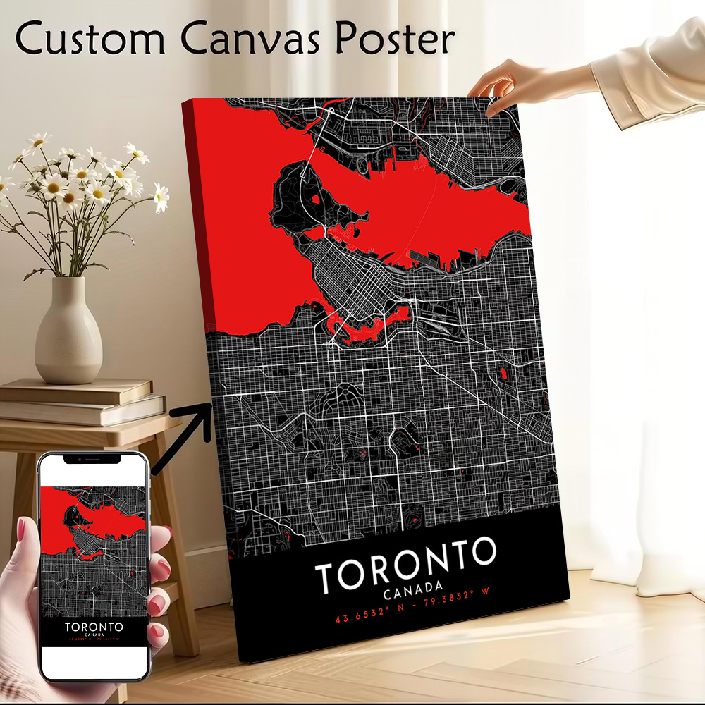 Custom Map Poster - Poster su Tela della Mappa di