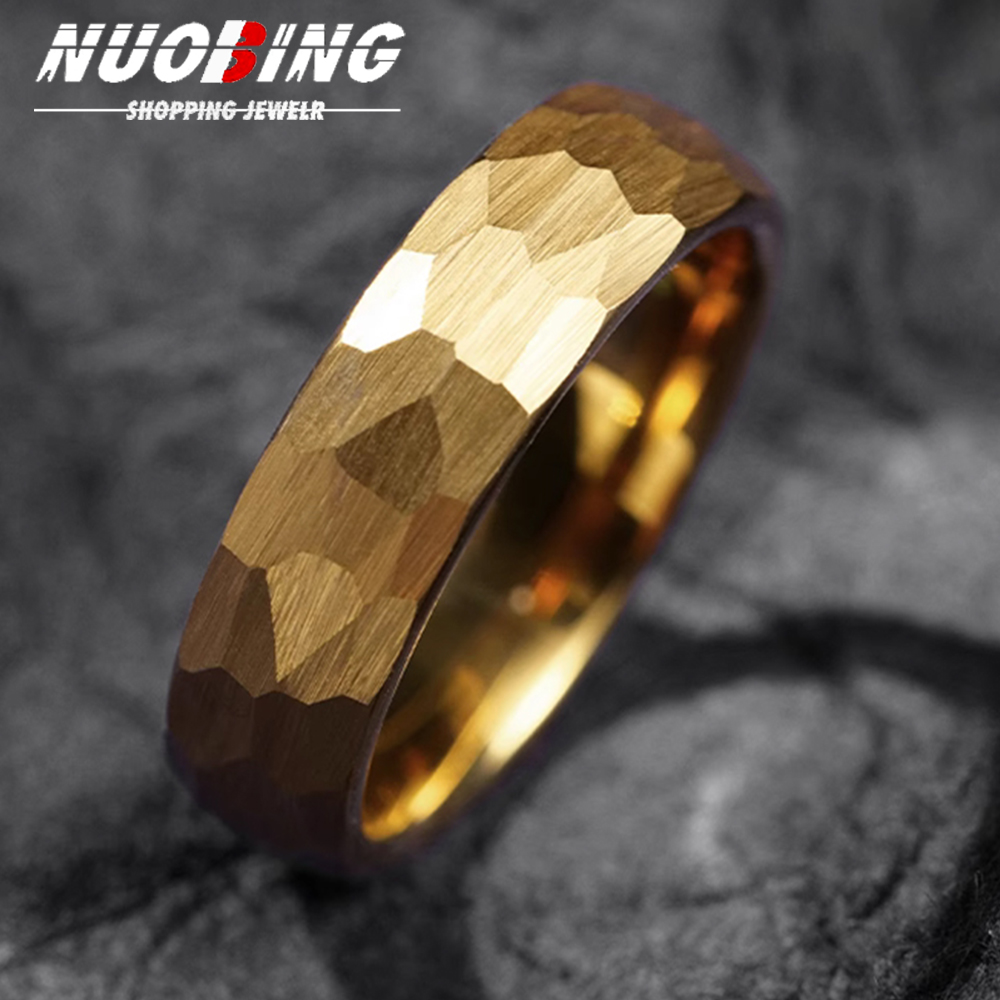 Initial Ring Custom - Anelli in titanio multisfaccettato martellato per