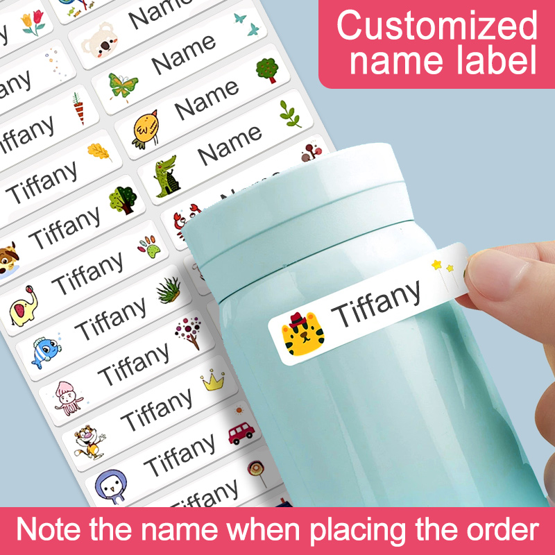 Personalized Name Box - Adesivi con nome personalizzati resistenti all'acqua