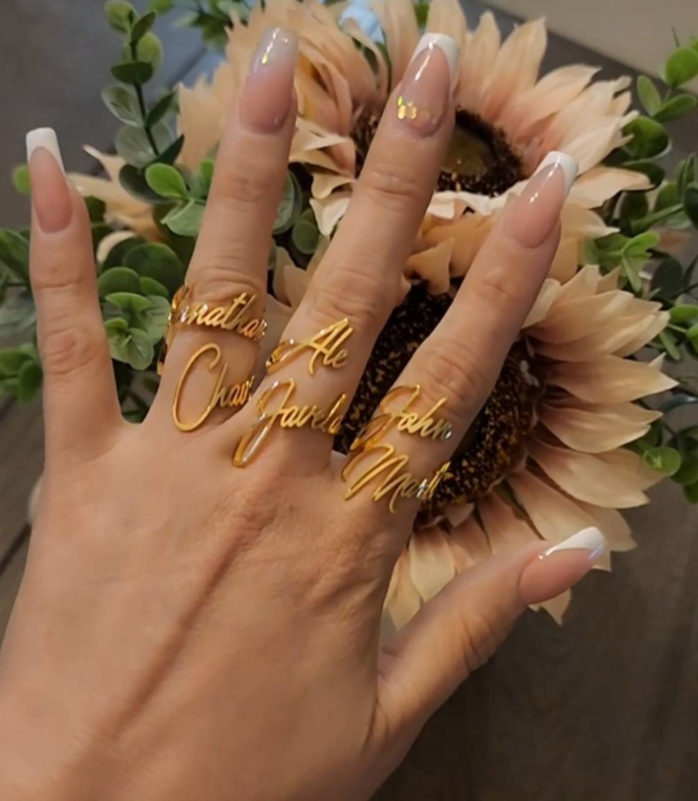 Initial Ring Custom - Anelli di famiglia personalizzati con nome