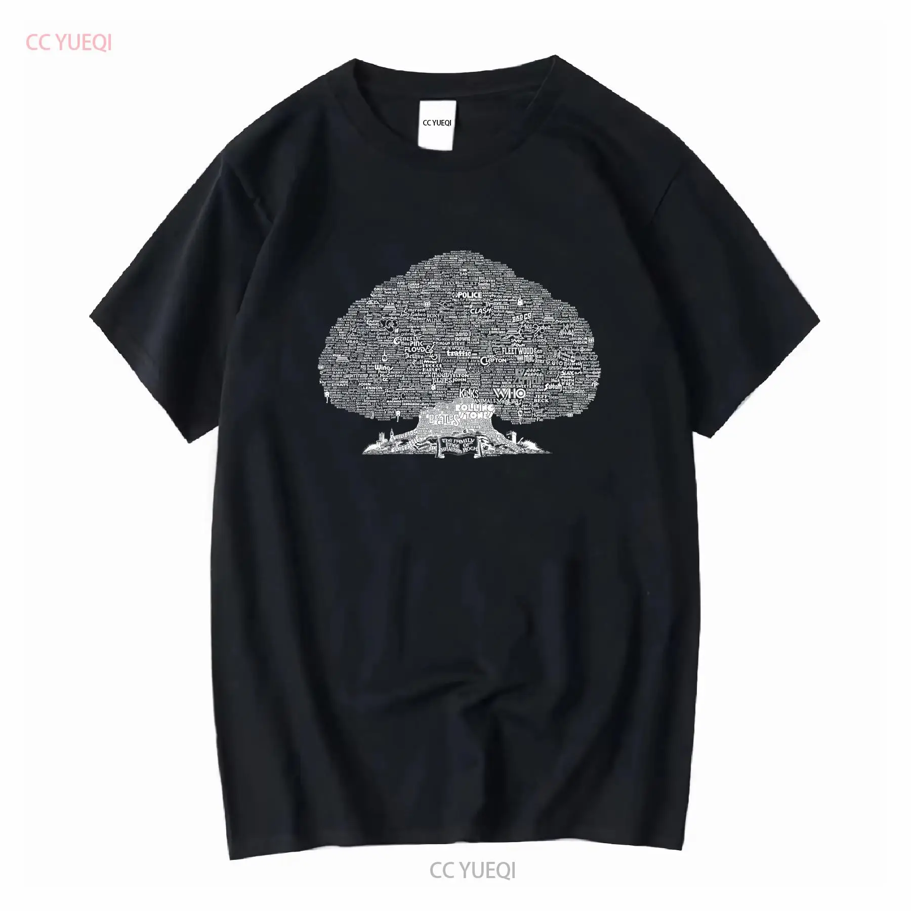 Family Tree Print - Maglietta Family Tree Of British Rock