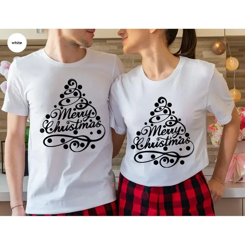 Family Tree Print - Maglietta Natalizia con Albero, Abbigliamento Coordinato