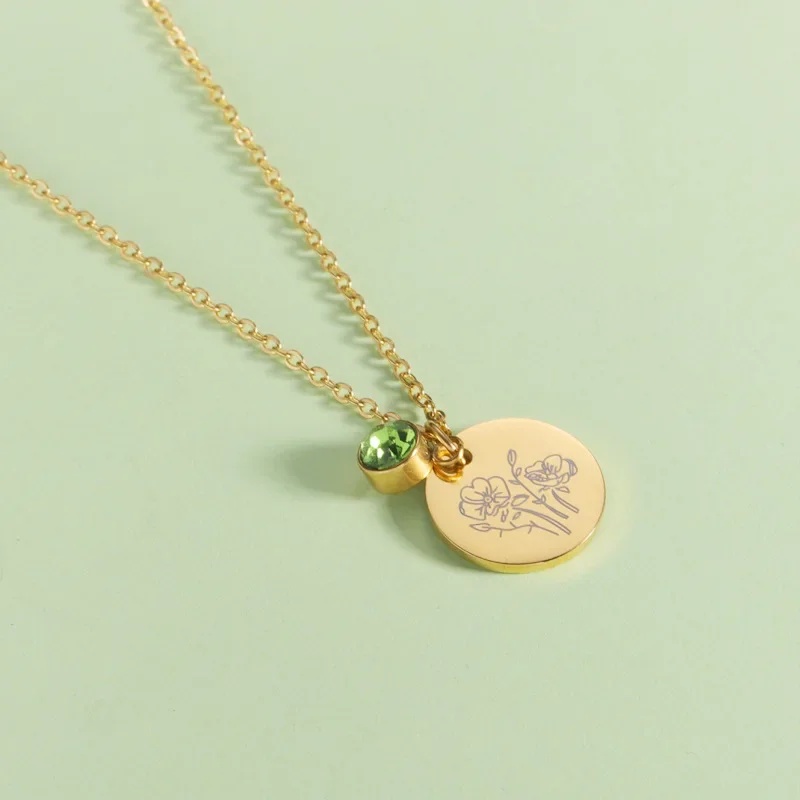 Mese di nascita Fiori Clipart  - Birth Flower Necklace recensione e prezzo