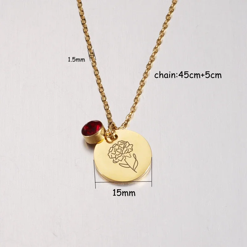 Mese di nascita Fiori Clipart  - Birth Flower Necklace recensione e prezzo