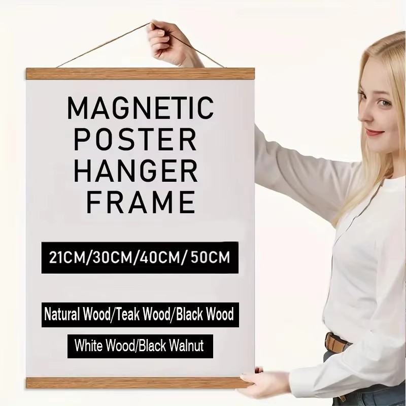 Cornice Magnetica per Poster 2 - Engraved Wood Frame recensione e prezzo