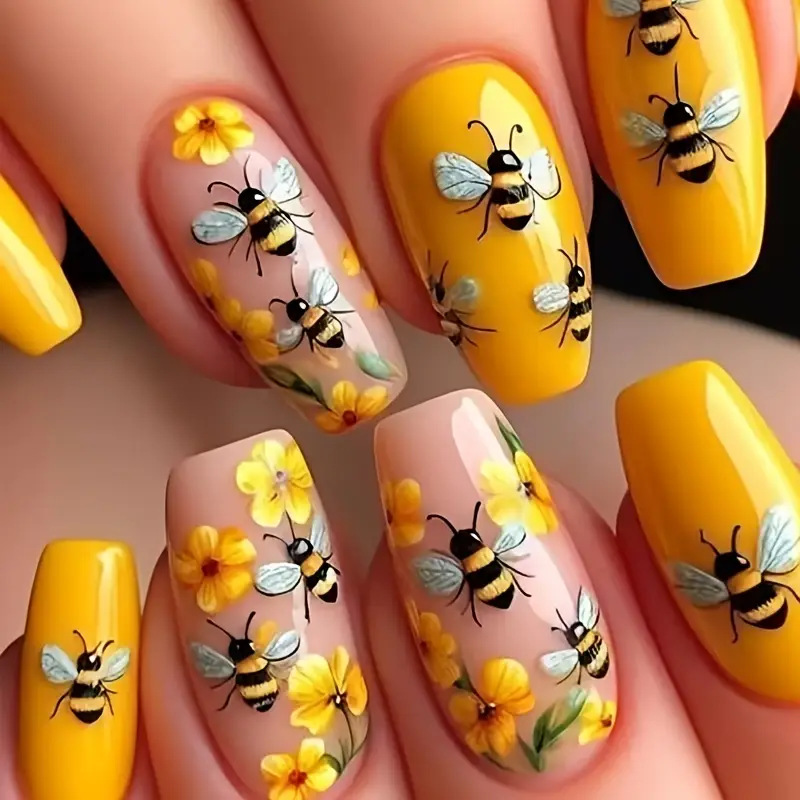 24 pz/set Unghie finte medio l - Pressed Flower Art recensione e prezzo
