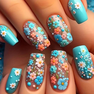 24 pz/set Unghie finte medio l - Pressed Flower Art recensione e prezzo
