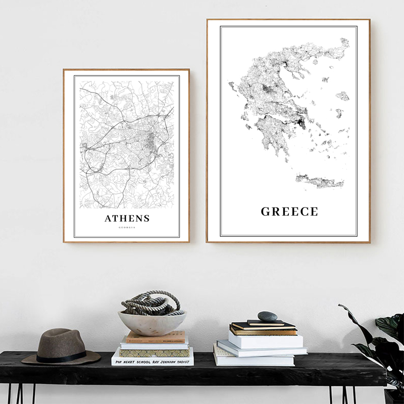 Grecia Road Map Poster Stampe  - Custom Star Map recensione e prezzo