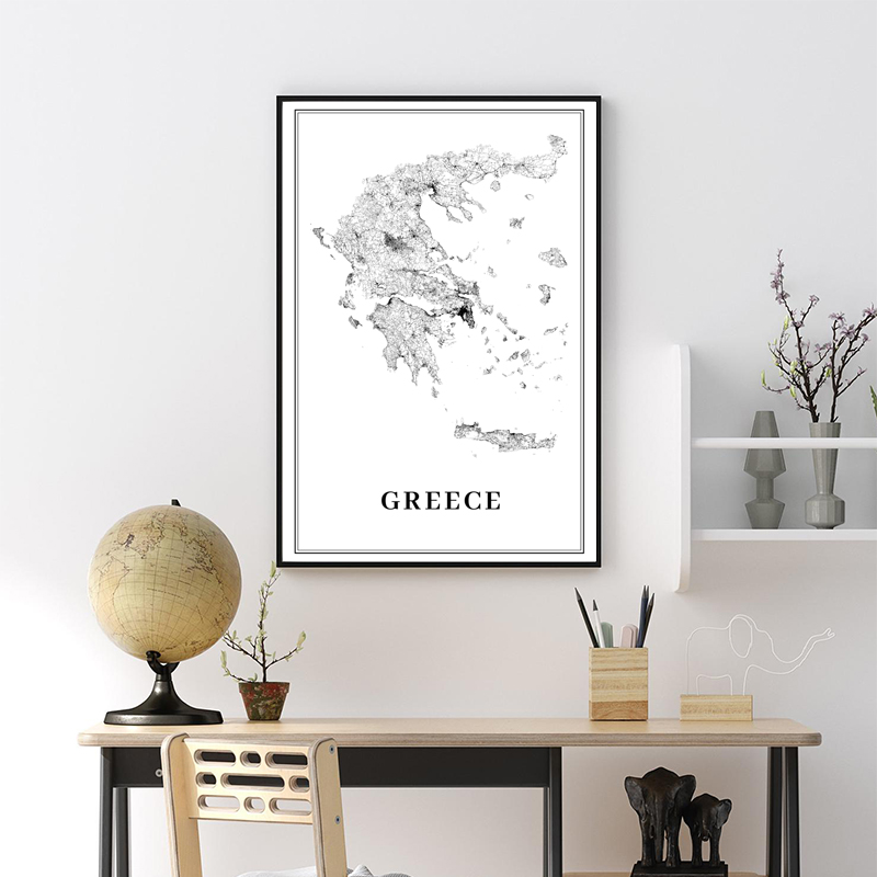 Grecia Road Map Poster Stampe  - Custom Star Map recensione e prezzo