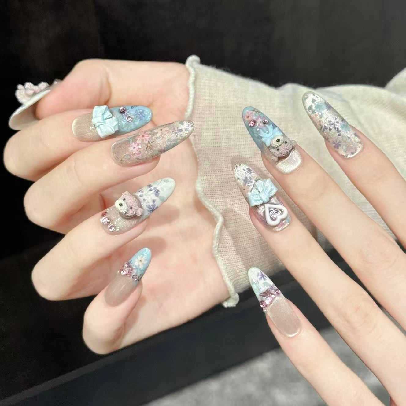 10 pezzi di nail art ovali pur - Pressed Flower Art recensione e prezzo