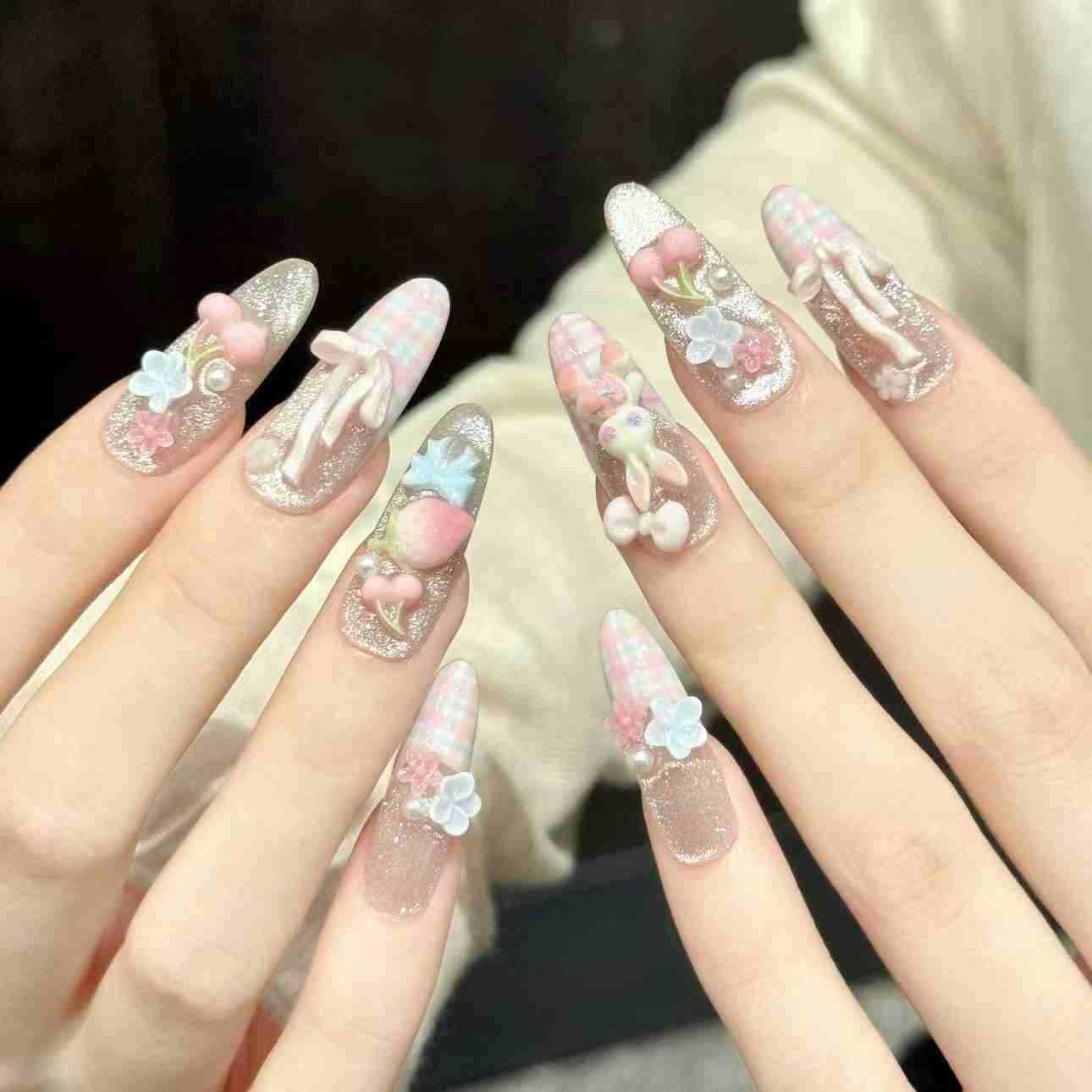 10 pezzi di nail art ovali pur - Pressed Flower Art recensione e prezzo