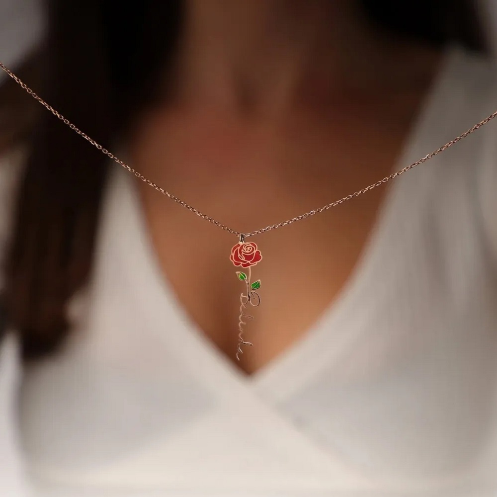 Collana con nome personalizzat - Birth Flower Necklace recensione e prezzo