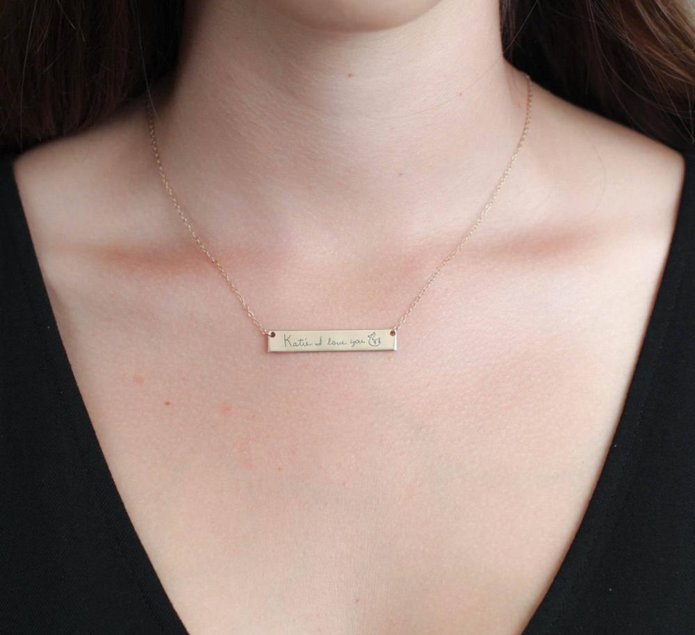 Personalizzato su misura Reale - Handwriting Necklace Bar recensione e prezzo