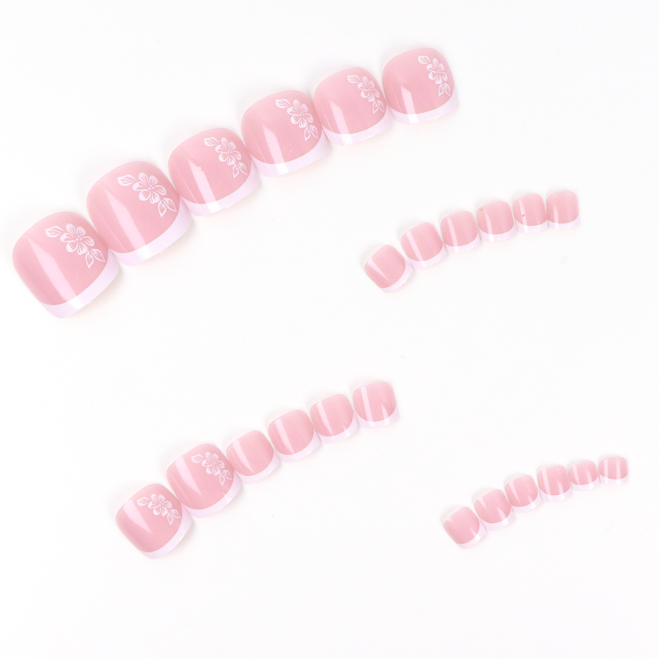24 pezzi quadrati corti rosa c - Pressed Flower Art recensione e prezzo
