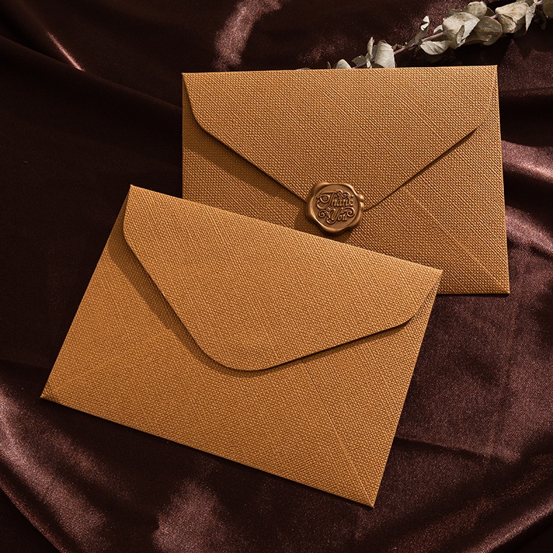 5 buste con motivo in lino ret - Wax Seal Letter Kit recensione e prezzo