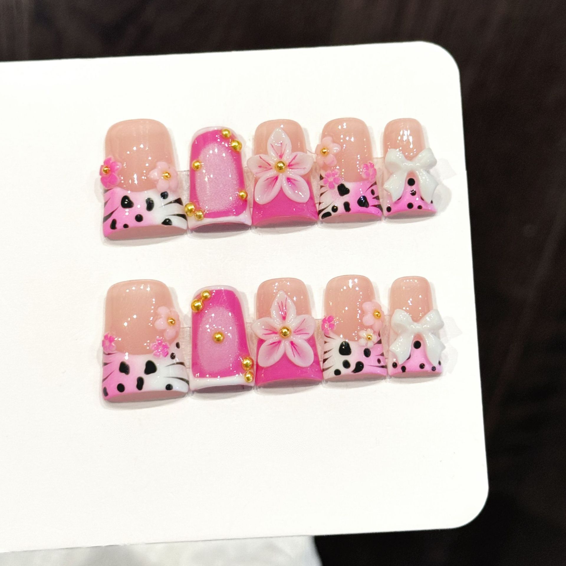 10 pezzi unghie finte stile oc - Pressed Flower Art recensione e prezzo