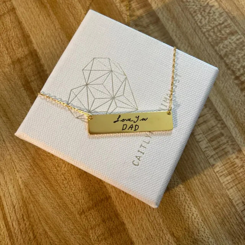 Collana con ciondolo a barra c - Handwriting Necklace Bar recensione e prezzo