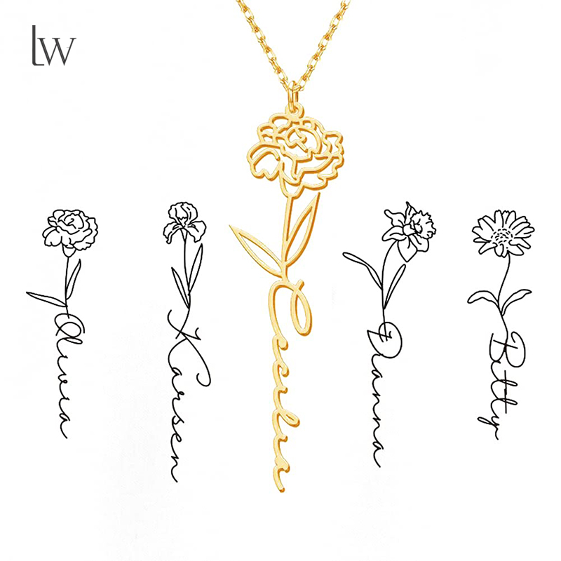 Collana con nome fiore di nasc - Birth Flower Necklace recensione e prezzo