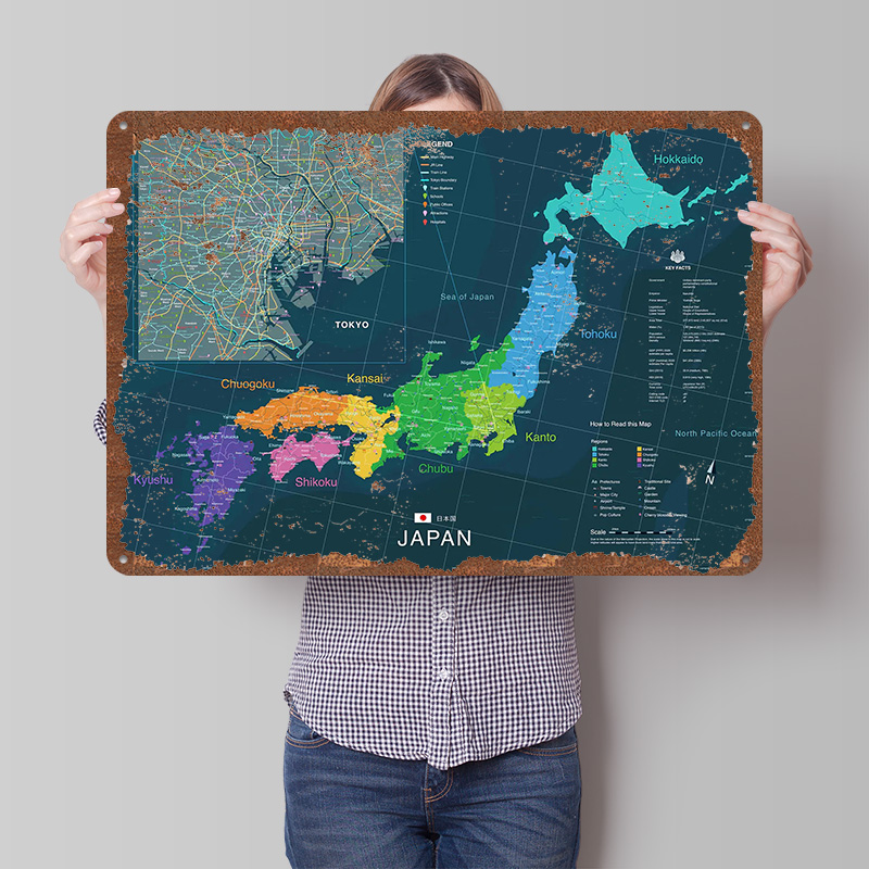Mappa del Giappone e del Tokyo - Custom Map Poster recensione e prezzo