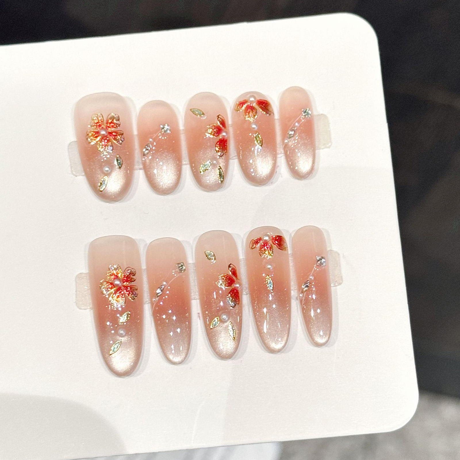 10 pezzi di unghie finte fatte - Pressed Flower Art recensione e prezzo